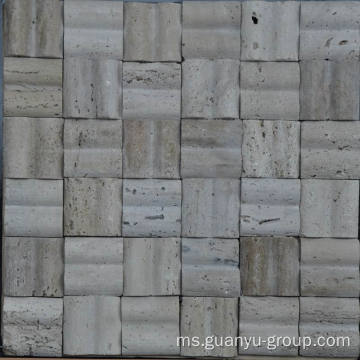 Marmer Mould Mosaic, 3 DT Style Mosaic, Travertine Stone Mosaic Tile